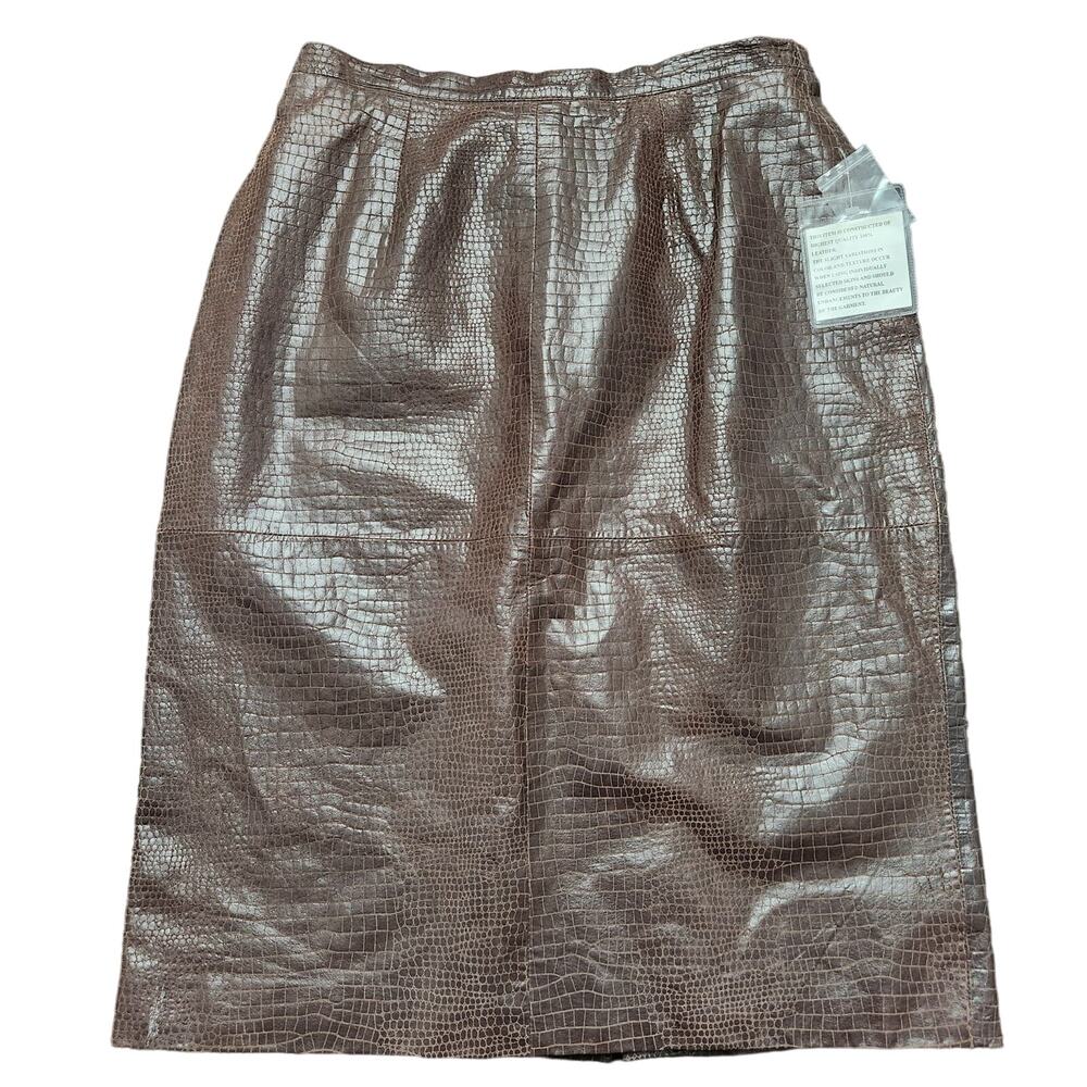 NWT Terry Lewis Leather Skirt